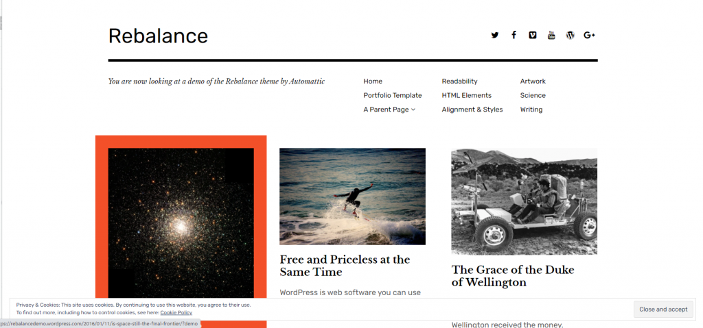 WP theme Rebalance hover orange CSS