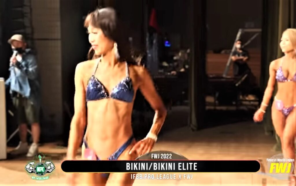 ビキニエリート優勝 FWJ IFBB Aprilis Championships 2022 千葉 フィットネス大会 ボディービルディング bikini fitness body building バニラフロスト
