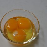 one whole egg and two yolks